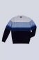 Swetry | Mężczyźni Vistula Lekki, Wełniany Sweter W Paski Granatowy